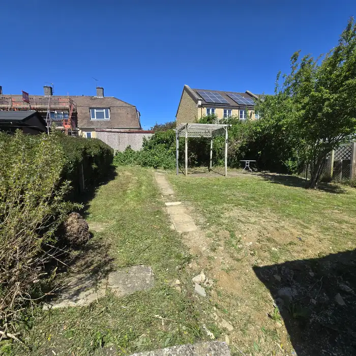 Tidy garden after hard landscaping removal in Bath